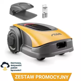Zestaw promocyjny Autonomiczny robot koszący A 300 + Osłona stacji + końcówki tnące